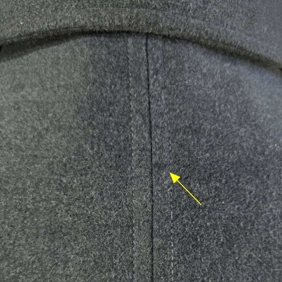 Zara Basic Gray Single Breasted Belted Peacoat Pockets Classic Preppy - Picture 11 of 11